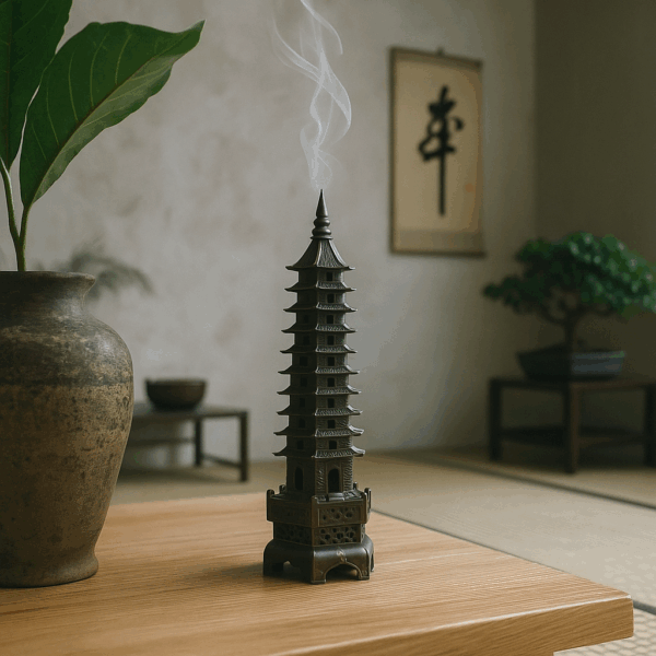 Zen Tower-Style Smoke Waterfall Incense Burner