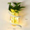 Nordic Unique Wooden Outdoor Wall Vase Lamp