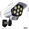 Solar Motion Sensor Dummy Security Camera Light