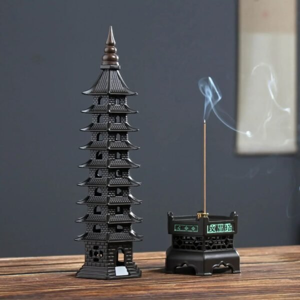Zen Tower-Style Smoke Waterfall Incense Burner