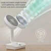 Adjustable Double-Head Portable Table Fan Night Lamp
