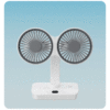 Adjustable Double-Head Portable Table Fan Night Lamp