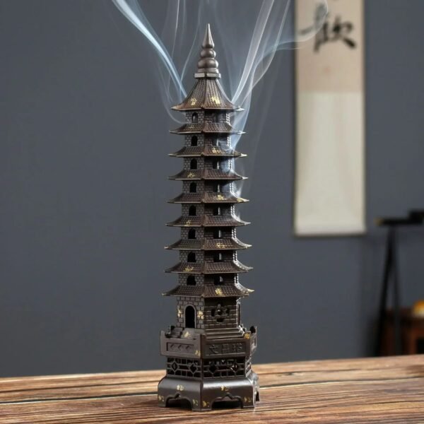 Zen Tower-Style Smoke Waterfall Incense Burner