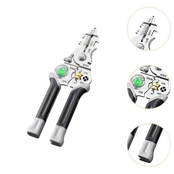 Multi-Task Wire Stripper Voltage Detector Plier