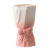 Ribbon Bow Ceramic Tabletop Flower Vase