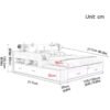 Hidden Compartment Lift-Up Storage Bookshelf Platform Bed