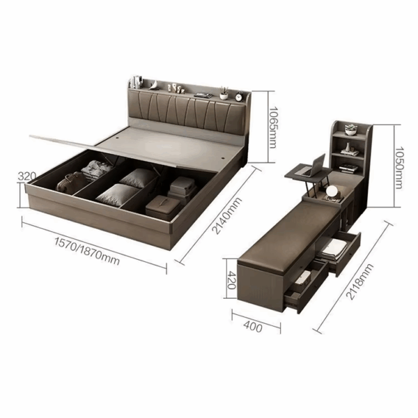 Dream Smart Storage Saver Lift-Up Platform Bed