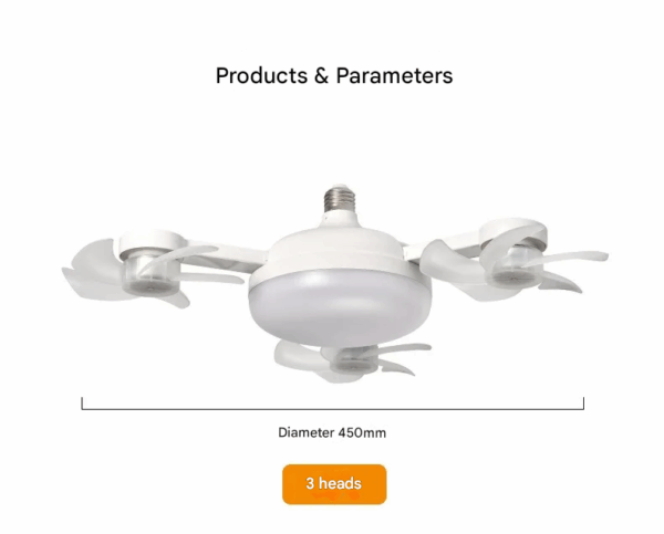 Multi Cooler Fast Ceiling LED Fan Light